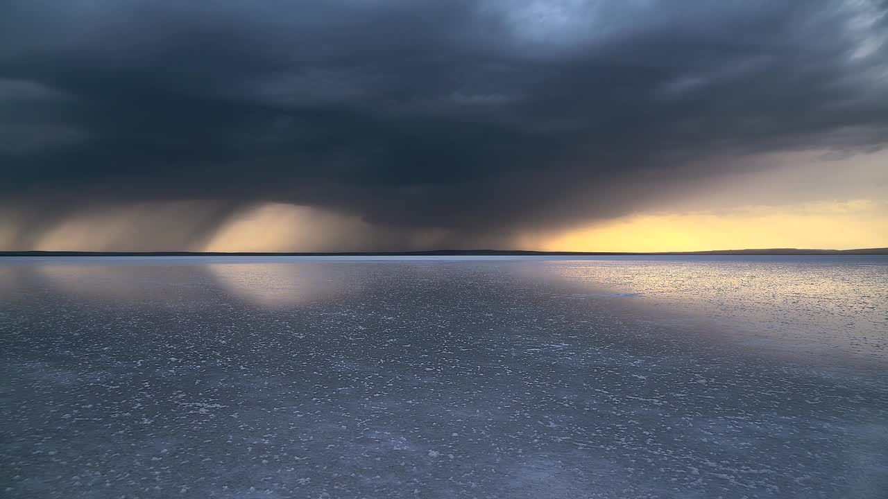 Free Video Stock Storm Clouds Approaching A Frozen Lake Live Wallpaper