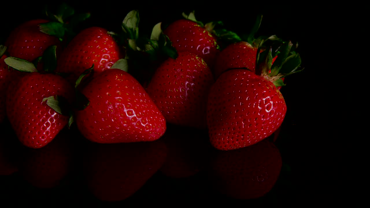 Free Video Stock Strawberries On A Dark Table Live Wallpaper