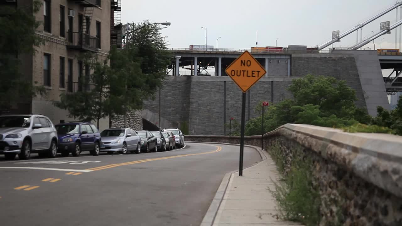 Free Video Stock Street Sign By The Washington Bridge Live Wallpaper