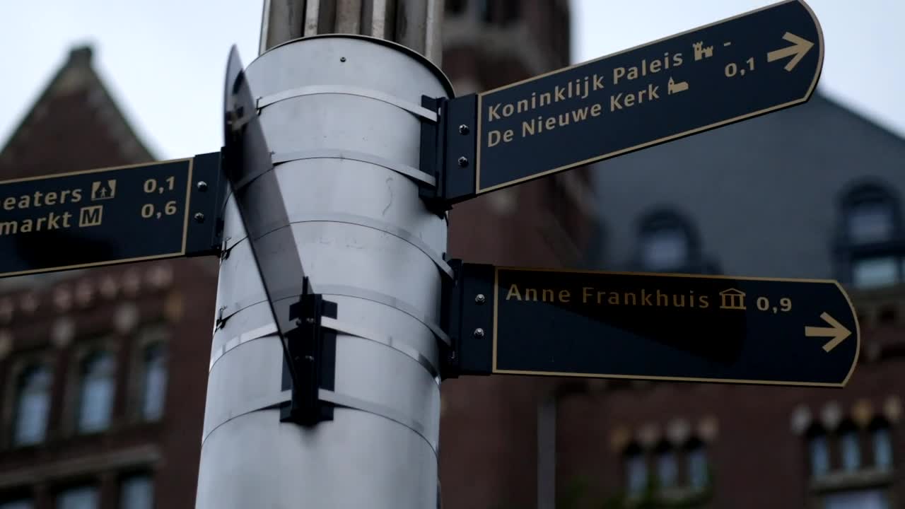 Free Video Stock Street Sign In Holland Live Wallpaper
