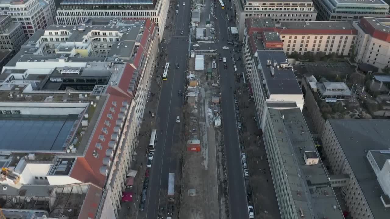 Free Video Stock Streets Of Berlin With Low Traffic Aerial Live Wallpaper