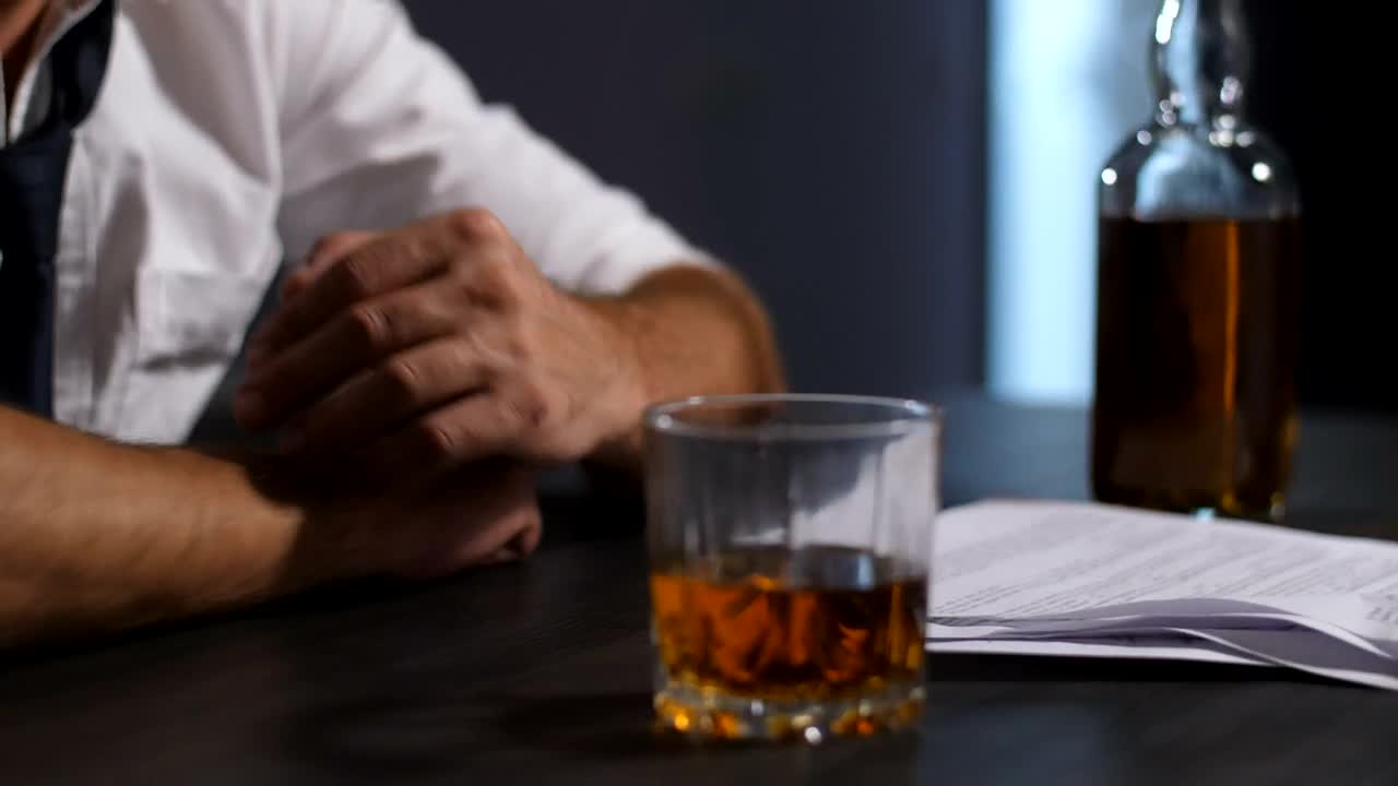 Free Video Stock Stressed Man Turning To Drink Live Wallpaper