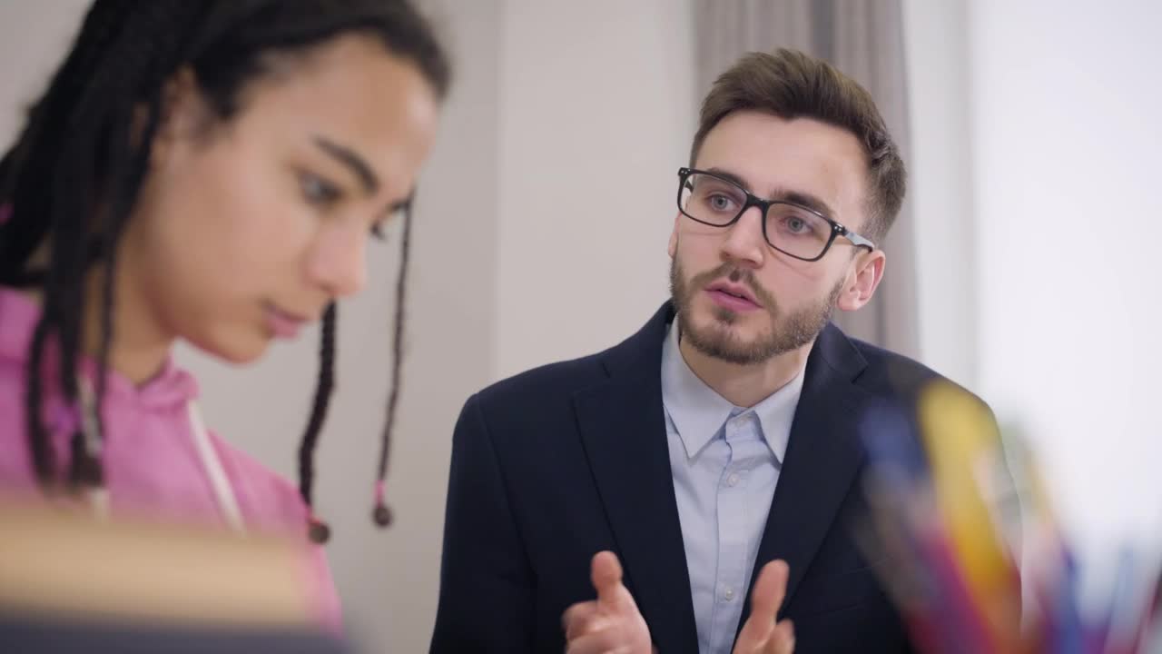 Free Video Stock Strict Teacher Scolds His Student Live Wallpaper