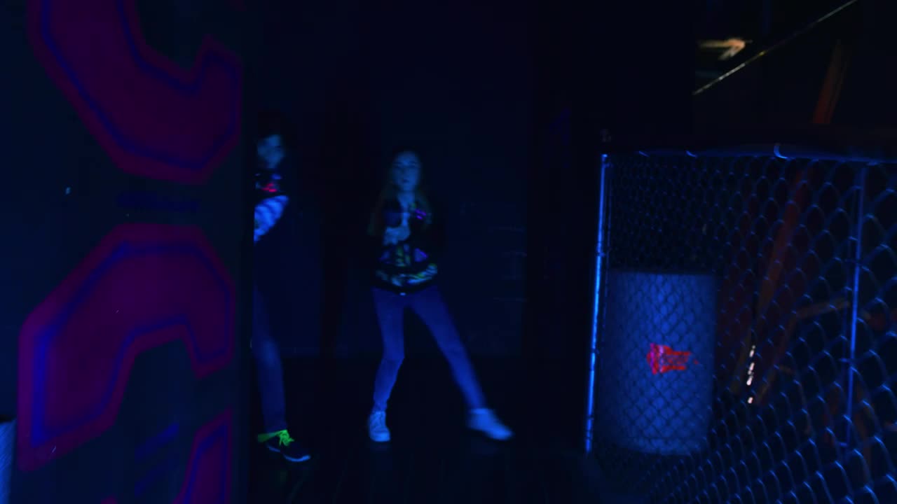 Free Video Stock Strike Team Looking For Enemies In Laser Tag Live Wallpaper