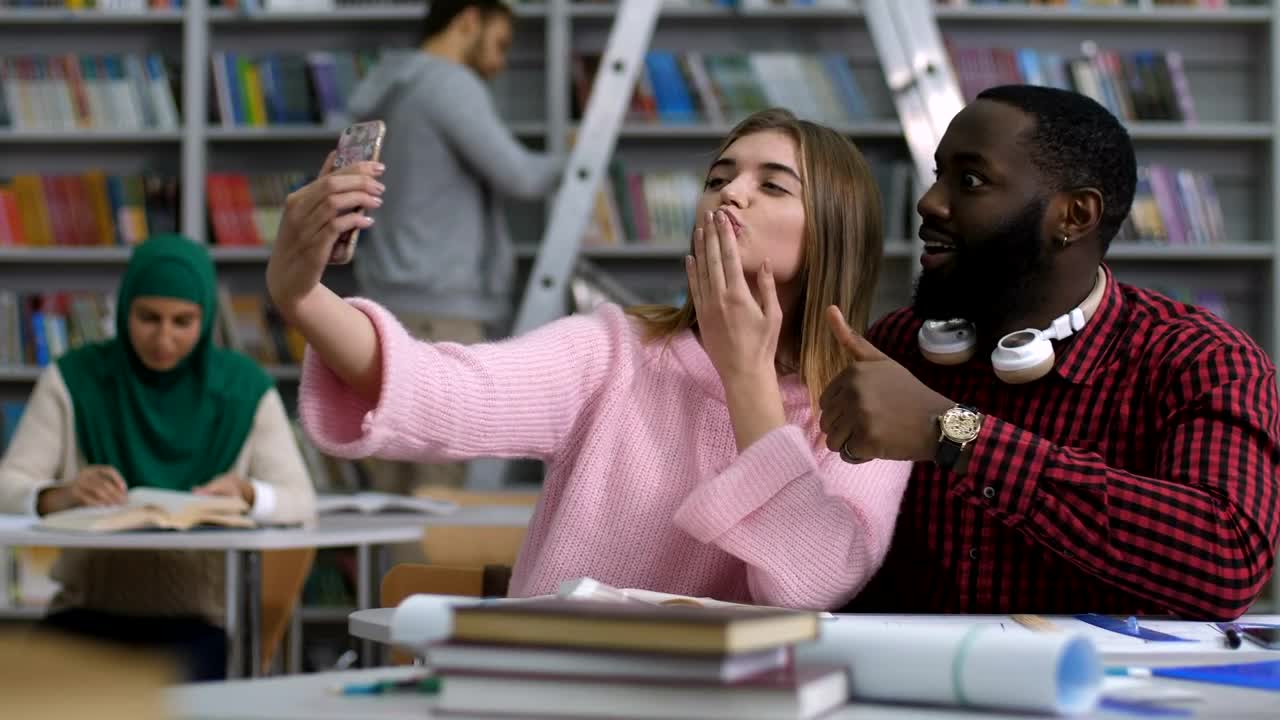 Free Video Stock Students Taking A Photo Instead Of Working Live Wallpaper