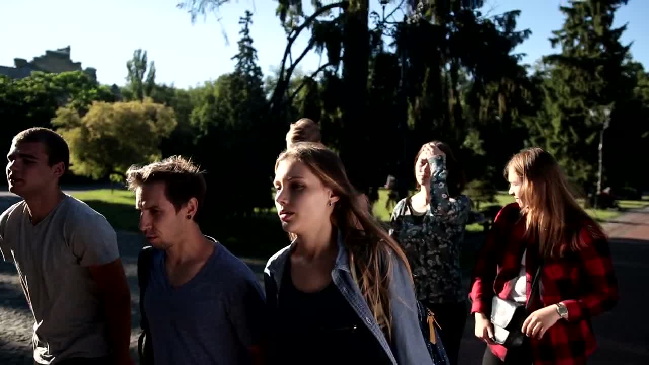 Free Video Stock Students Walking Outside College Live Wallpaper