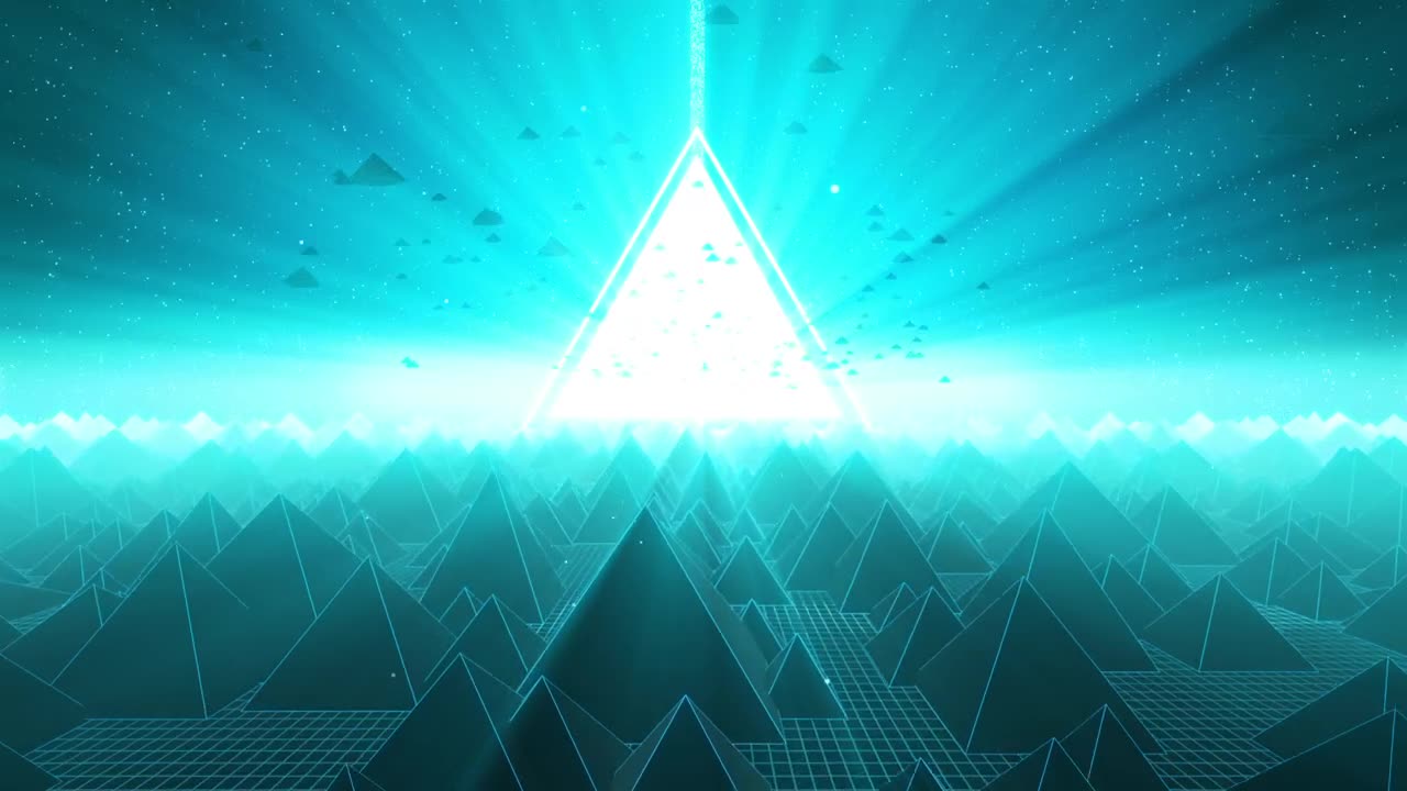Free Video Stock Stunning Digital D World Filled With Pyramids Live Wallpaper