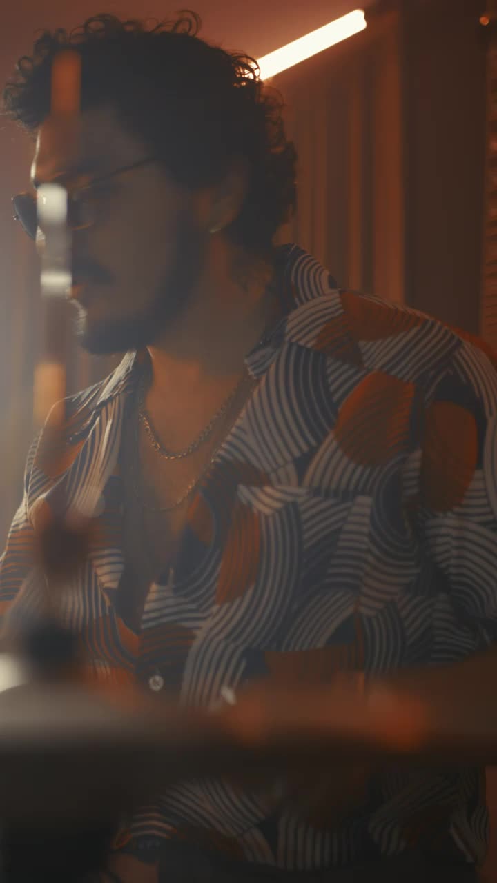 Free Video Stock Stylish Drummer Playing Drums Live Wallpaper