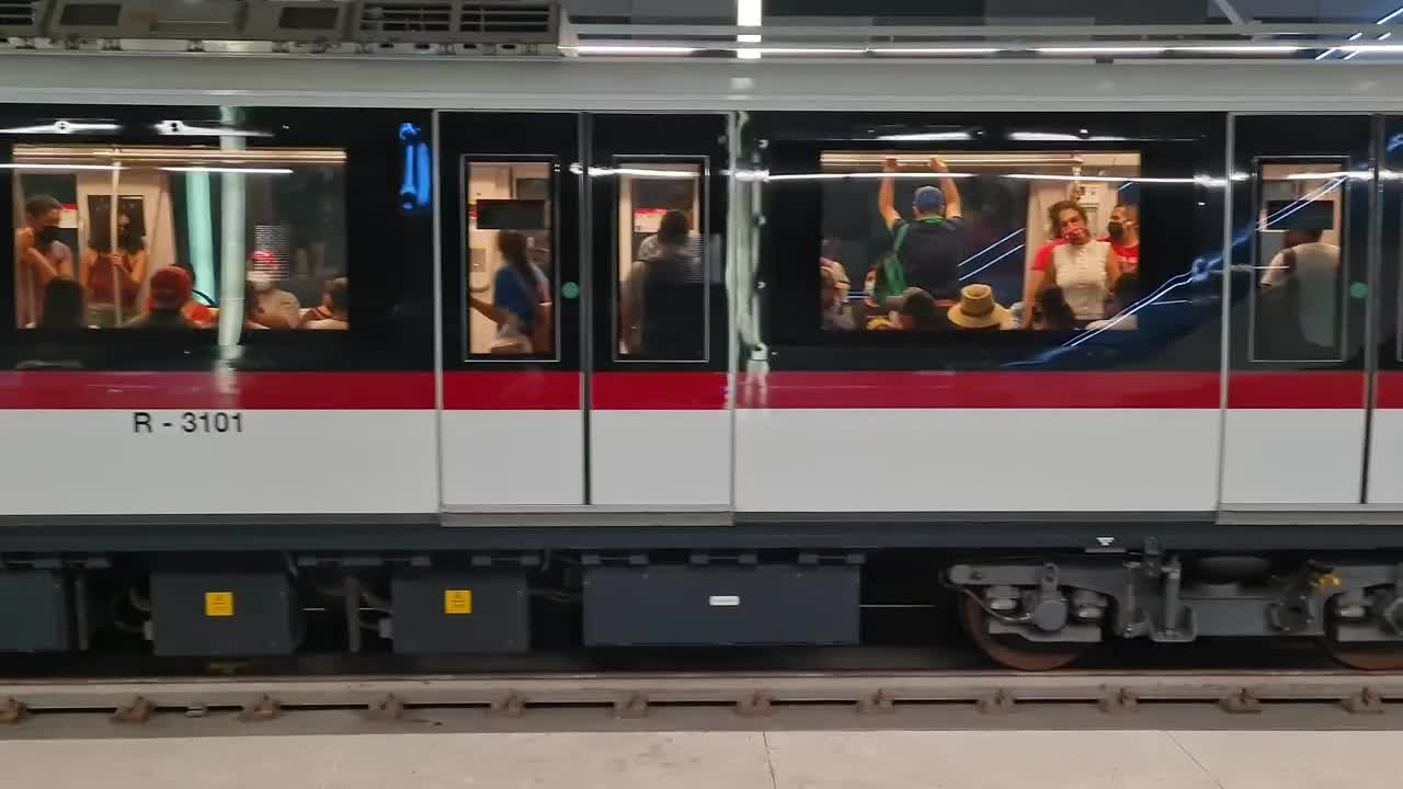 Free Video Stock Subway Cars Departing From An Underground Station Live Wallpaper