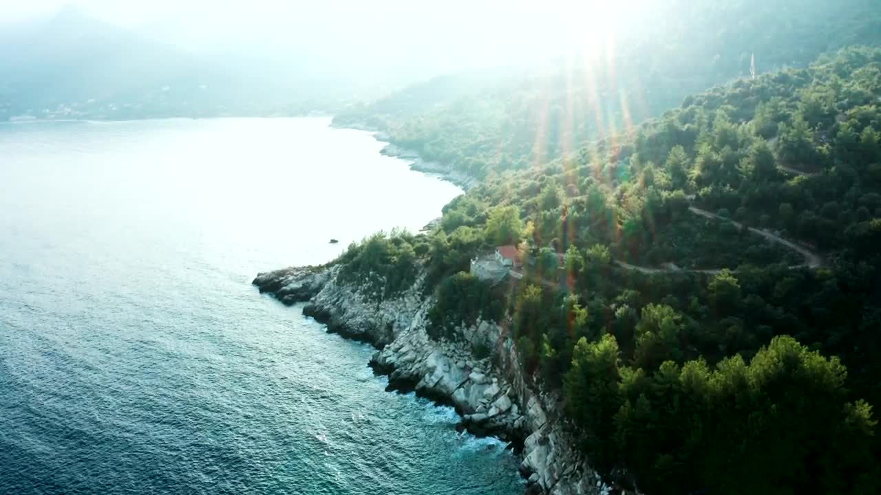 Free Video Stock Sun Flare Reflecting Along The Coast Live Wallpaper