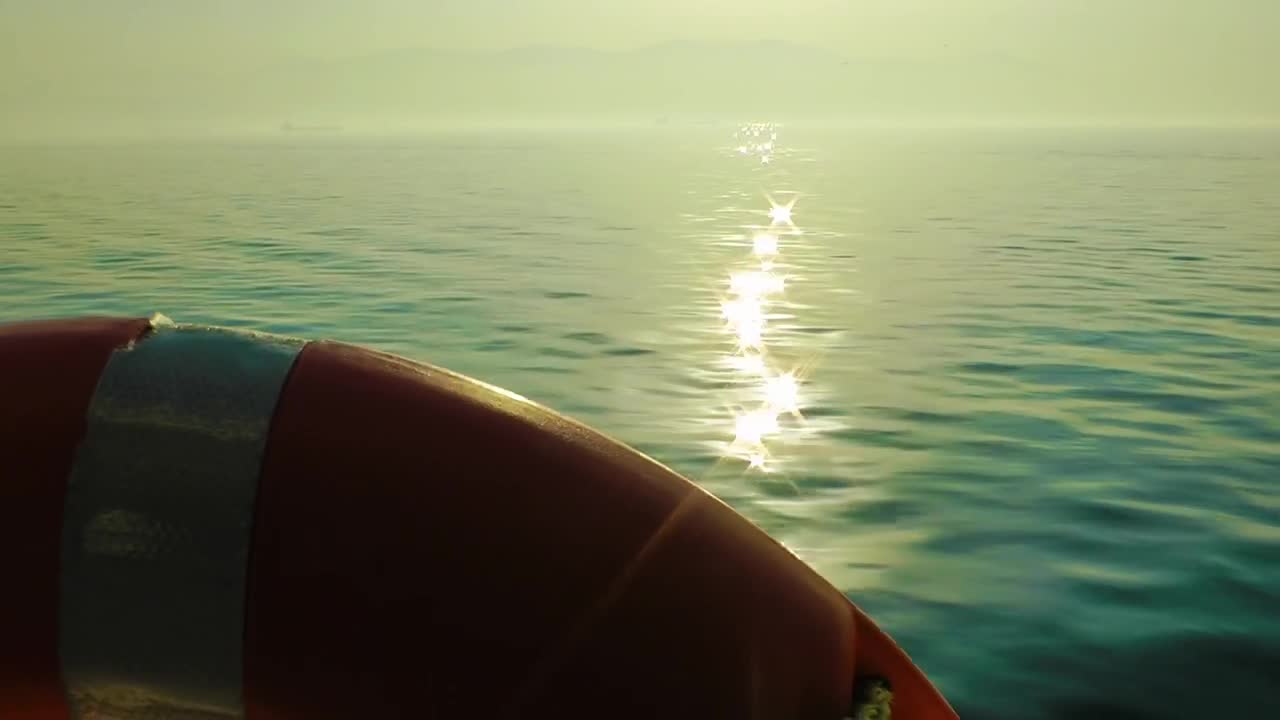 Free Video Stock Sun Light Reflected In The Sea Seen From A Boat Live Wallpaper