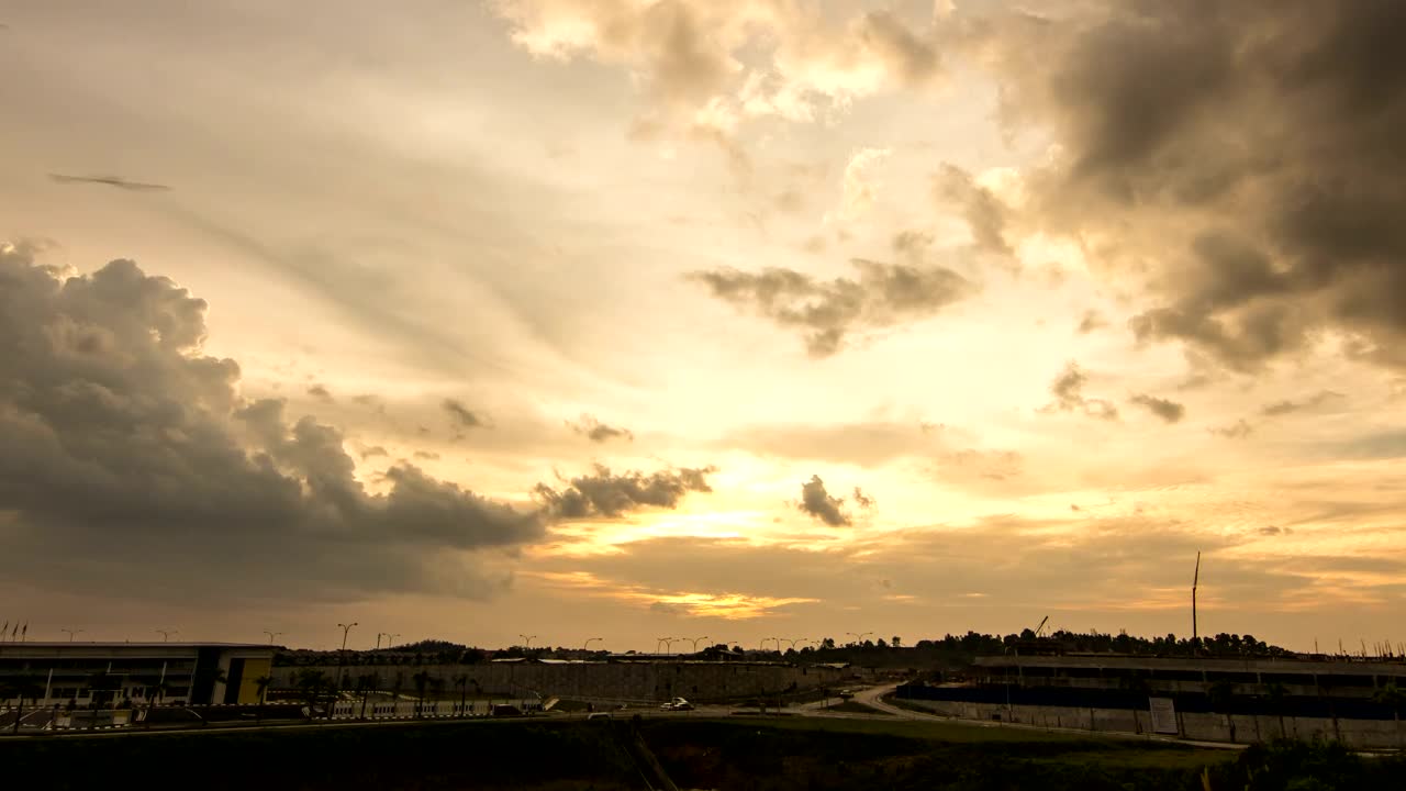 Free Video Stock Sun Setting Across A Highway Live Wallpaper