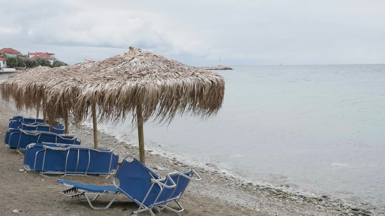 Free Video Stock Sunbeds After A Storm Live Wallpaper