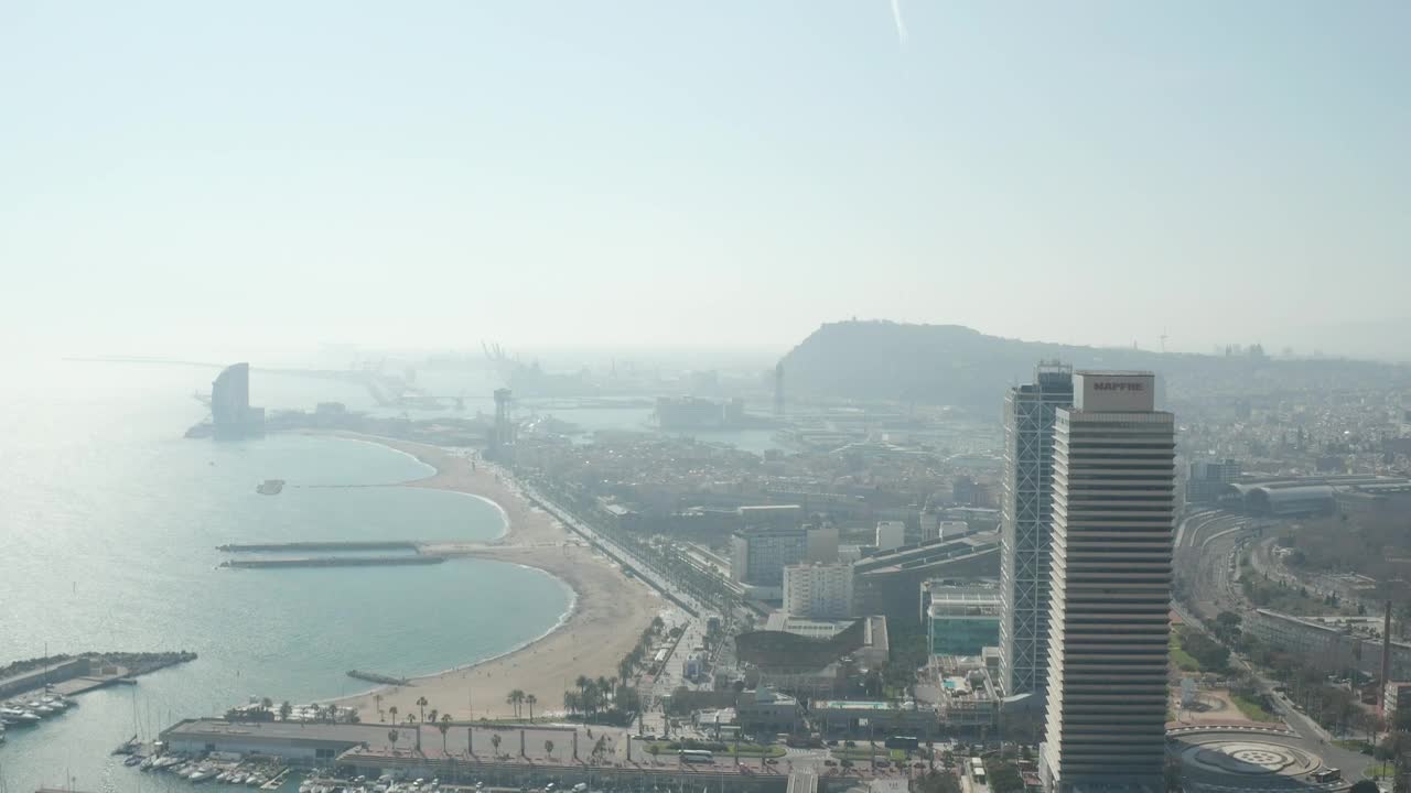 Free Video Stock Sunny Coast Of Barcelona Drone Shot Live Wallpaper