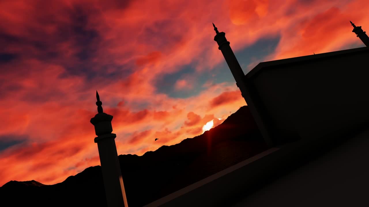 Free Video Stock sunset at the taj mahal Live Wallpaper