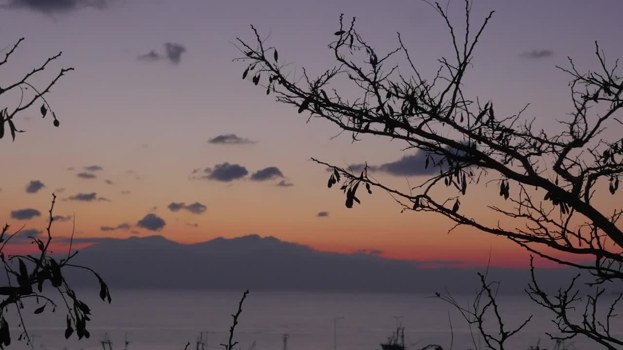 Free Video Stock sunset in greece from the coast Live Wallpaper