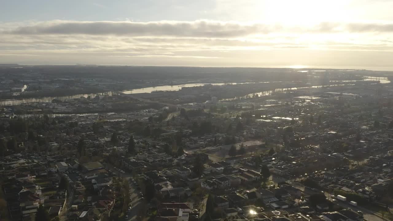 Free Video Stock sunset of a city seen from above Live Wallpaper