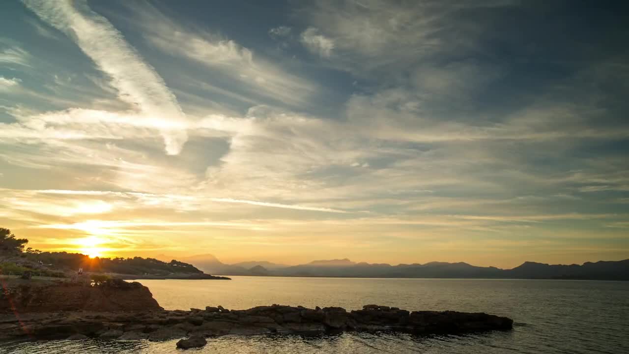 Free Video Stock sunset on the coast of spain Live Wallpaper