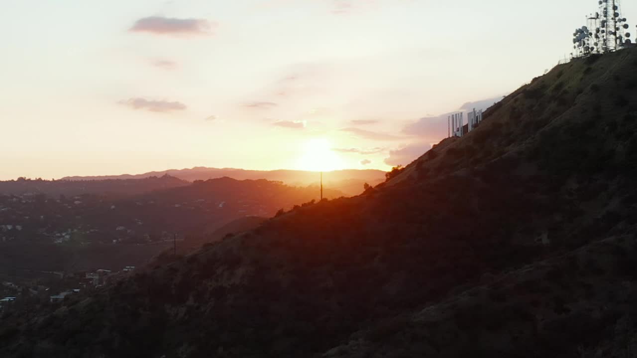 Free Video Stock sunset seen from the hollywood hills Live Wallpaper