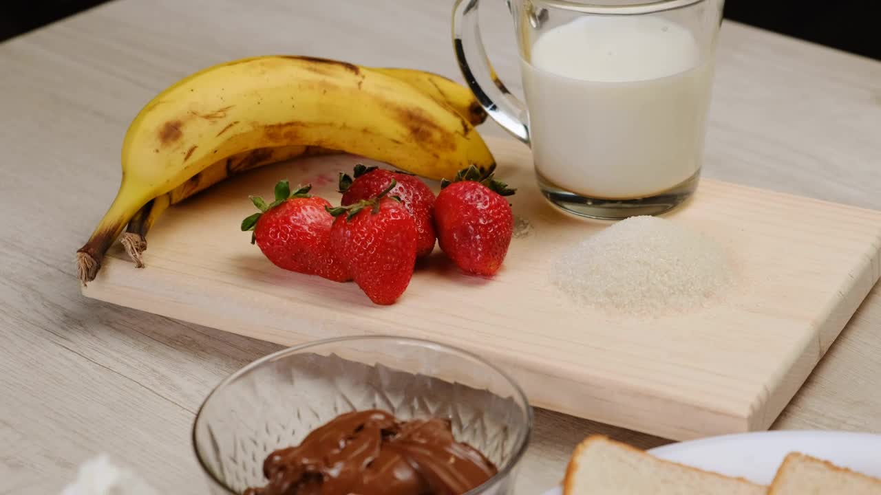 Free Video Stock supplies for a balanced breakfast Live Wallpaper