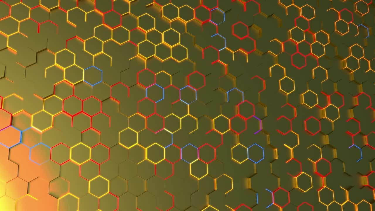 Free Video Stock surface of lights in the shape of a honeycomb Live Wallpaper