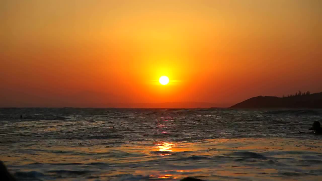 Free Video Stock surfer swimming at dusk Live Wallpaper