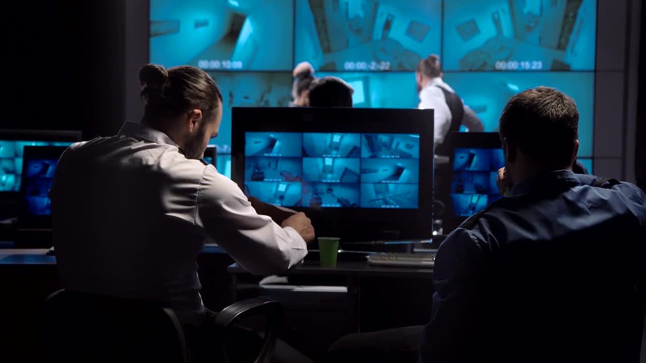 Free Video Stock surveillance security guards eating donuts Live Wallpaper