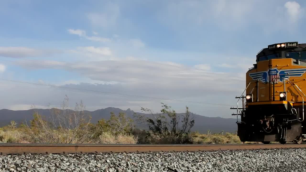 Free Video Stock tain passing the tracks Live Wallpaper