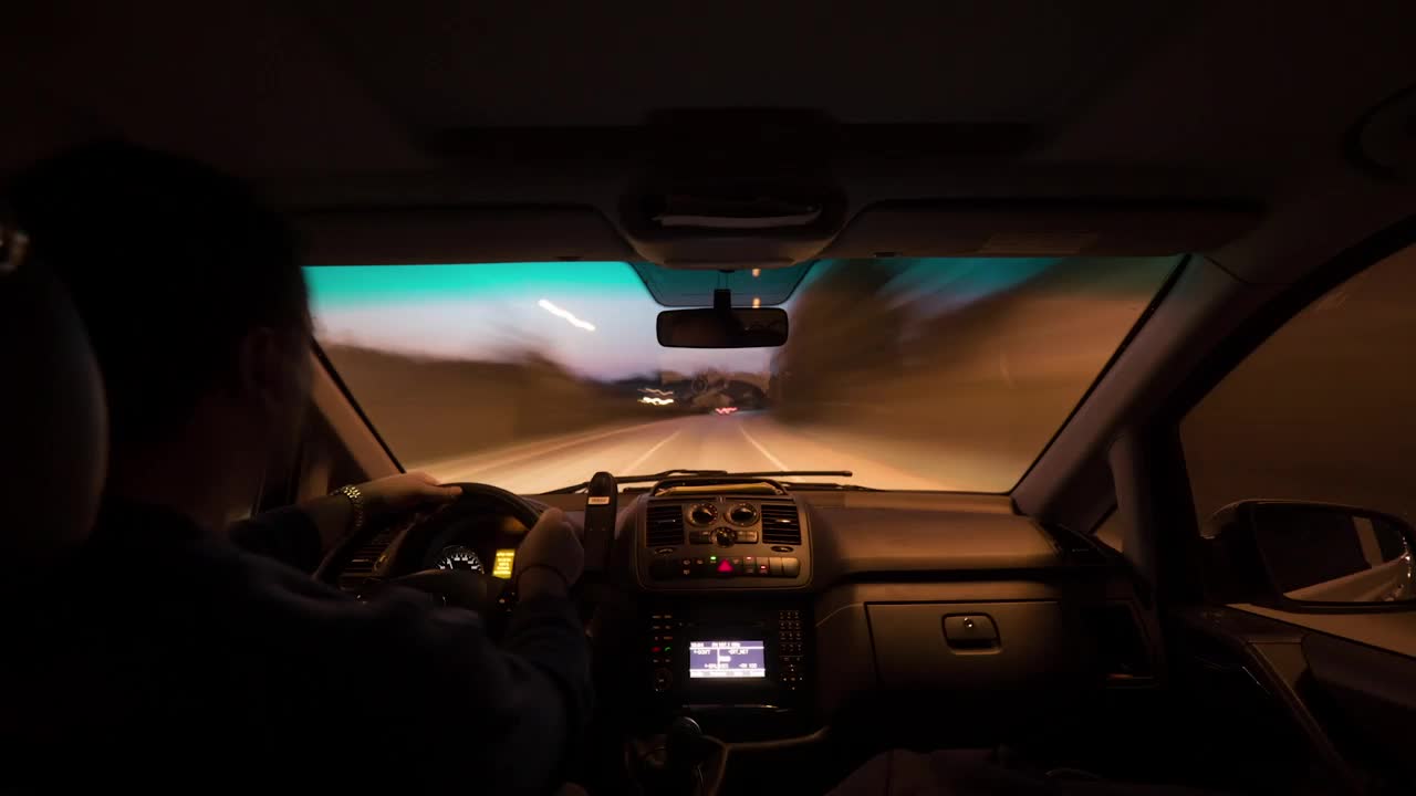 Free Video Stock taking a long drive at night Live Wallpaper