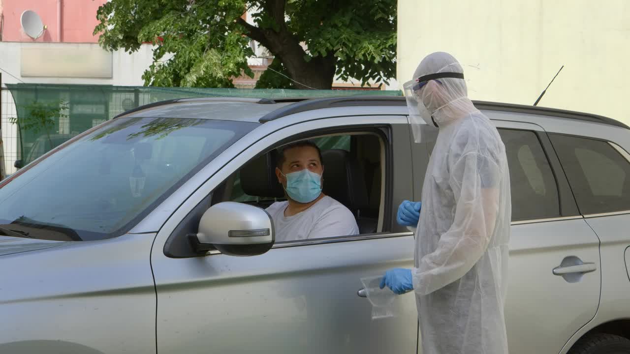 Free Video Stock taking a test sample from a driver Live Wallpaper