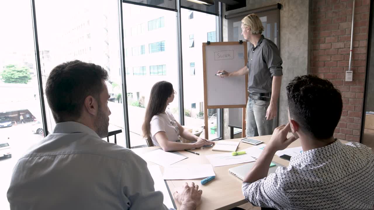 Free Video Stock team discussing project ideas Live Wallpaper