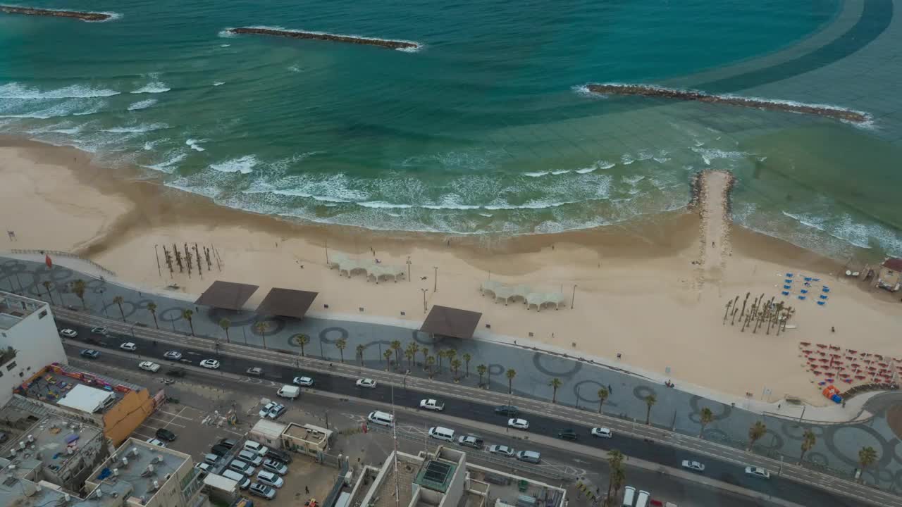 Free Video Stock tel aviv waterfront in the day Live Wallpaper