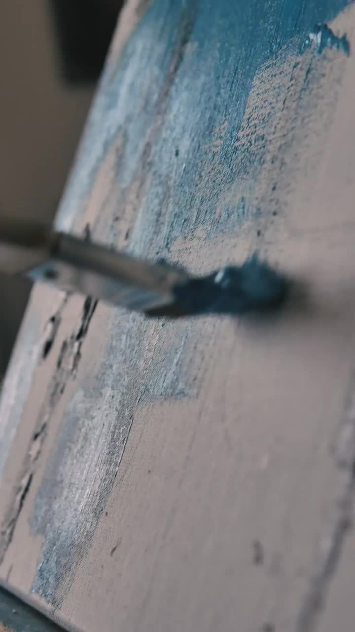 Free Video Stock texture of a brush painting blue color Live Wallpaper