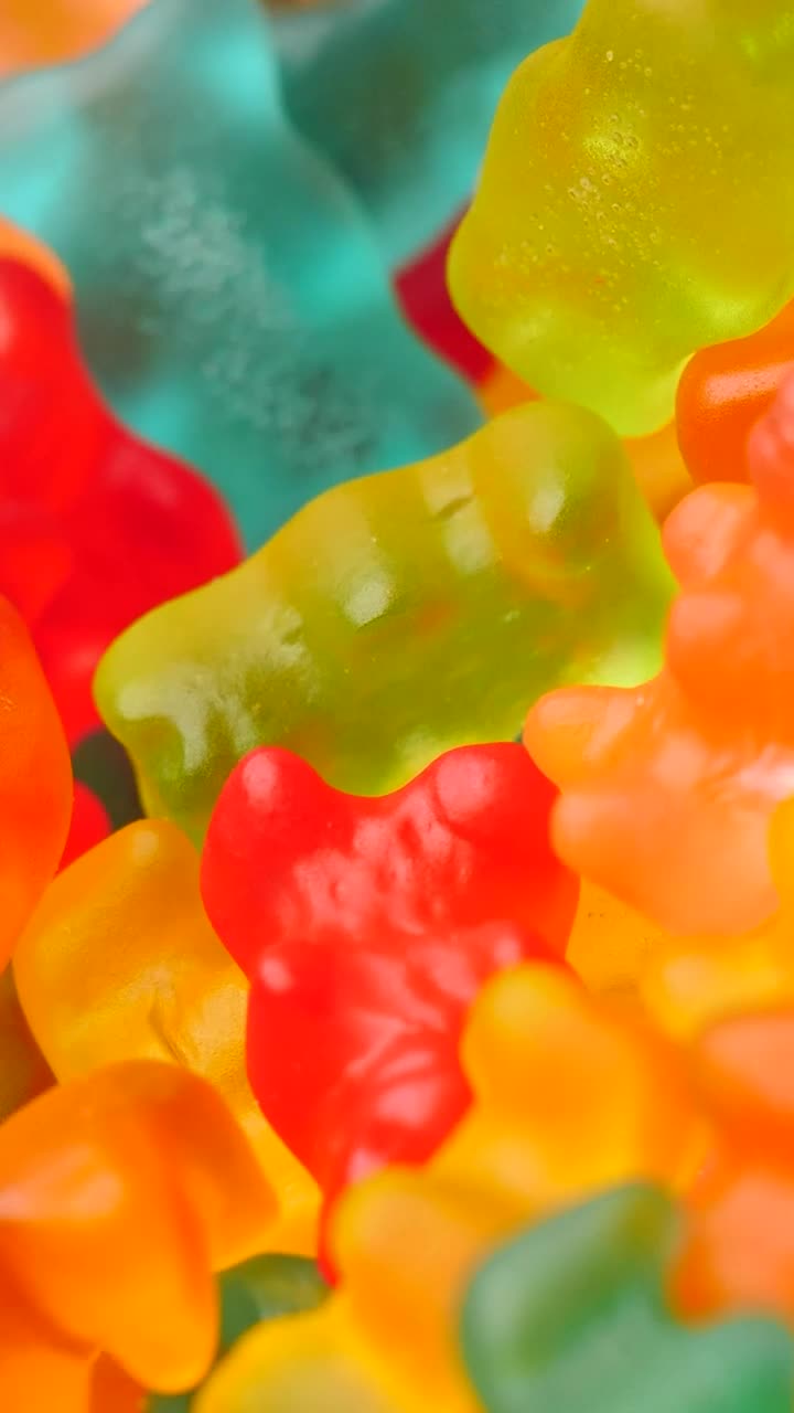 Free Video Stock texture of many colorful gummy pandas Live Wallpaper