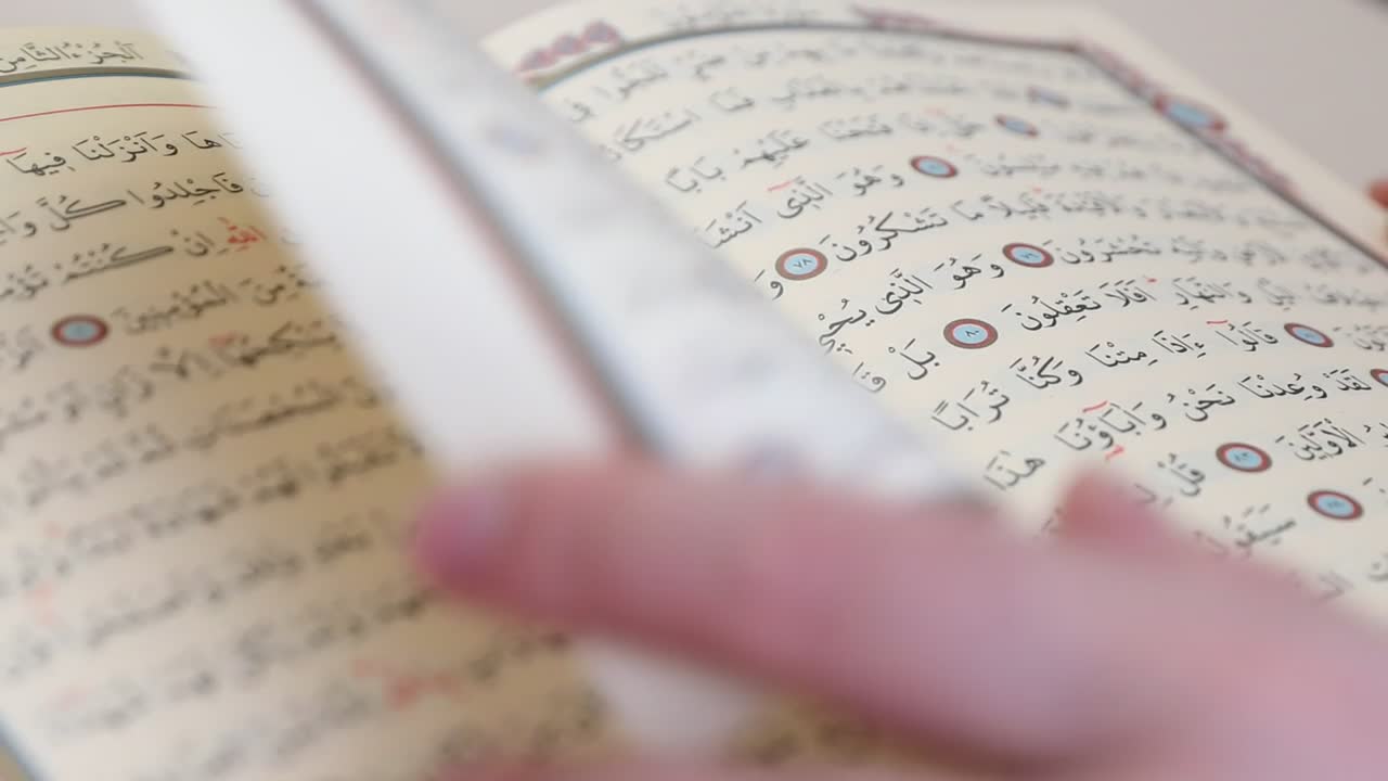 Free Video Stock the book of the quran close up view Live Wallpaper