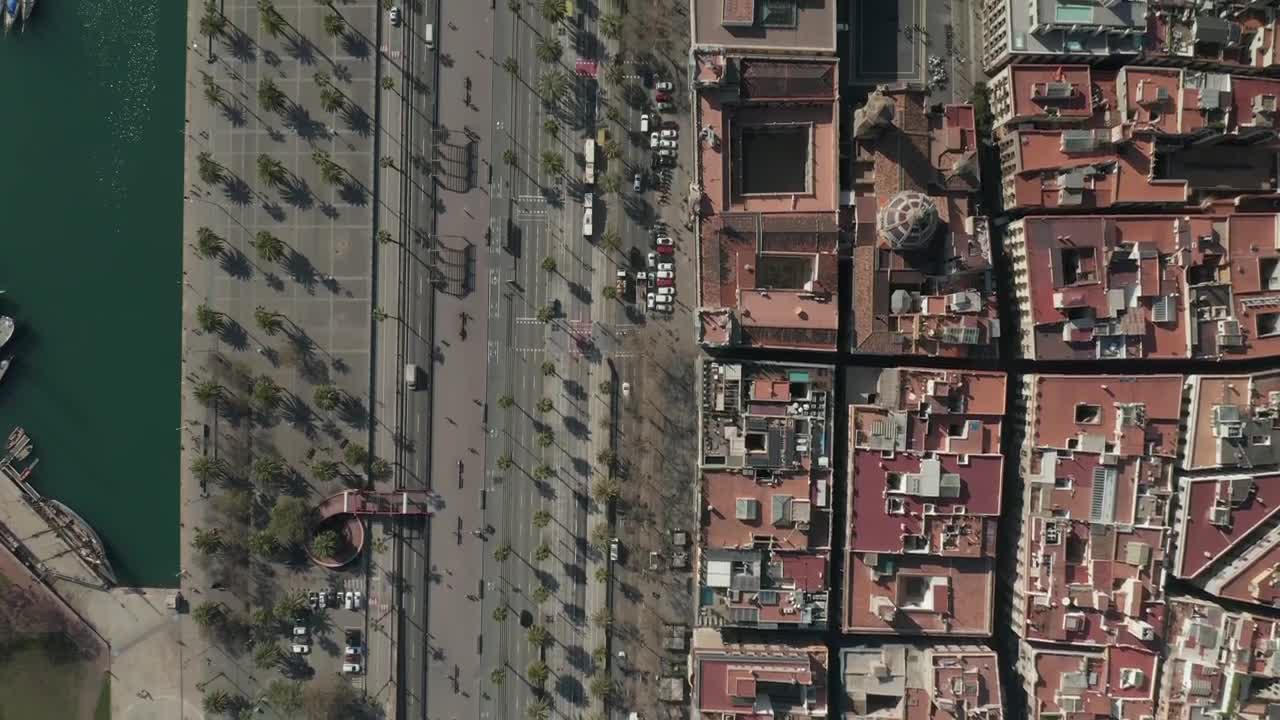 Free Video Stock the coast of the city of barcelona in spain Live Wallpaper