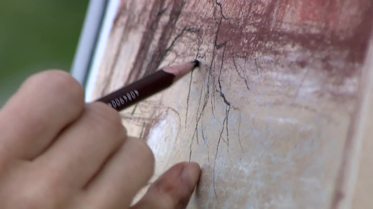 Free Video Stock the hand of a person drawing Live Wallpaper