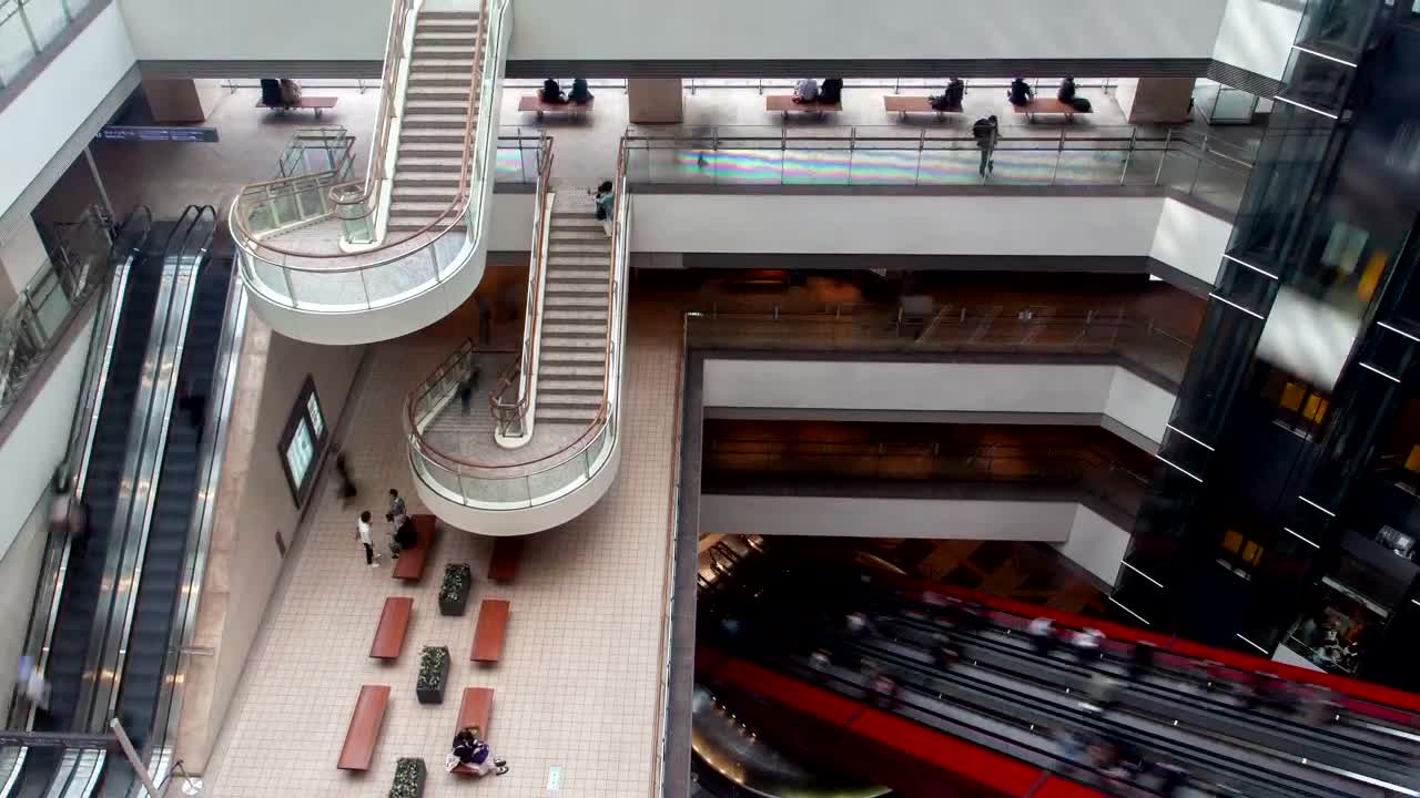 Free Video Stock the inside of a tokyo shopping center time lapse Live Wallpaper