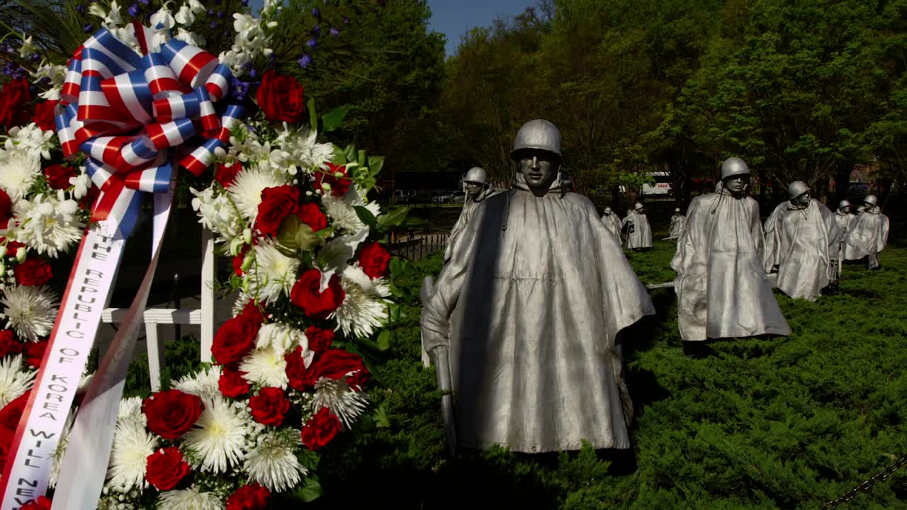 Free Video Stock the korean war memorial in dc Live Wallpaper