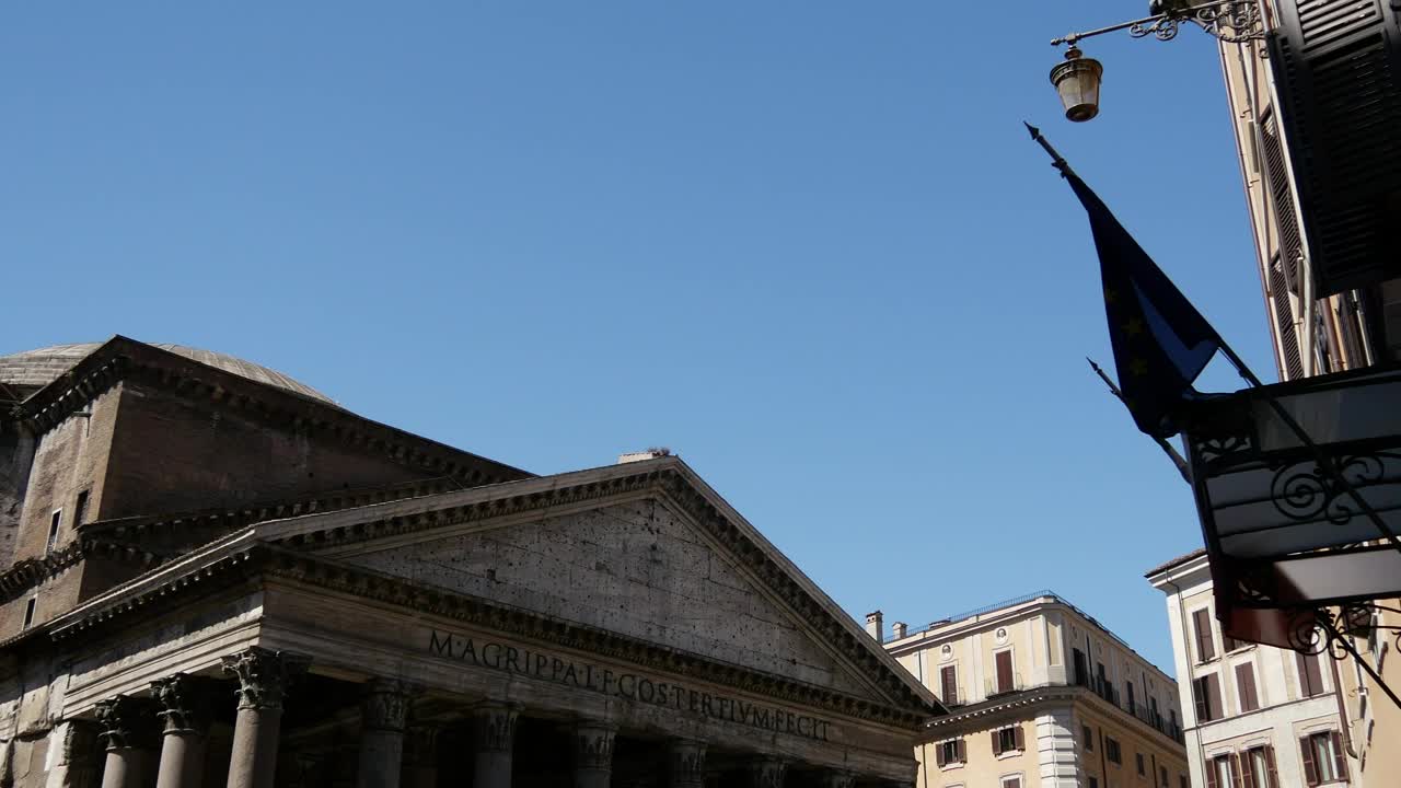 Free Video Stock the landscape of an ancient rome building Live Wallpaper