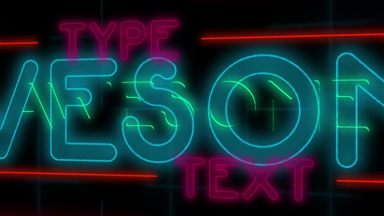 Free Video Stock thin neon title Live Wallpaper