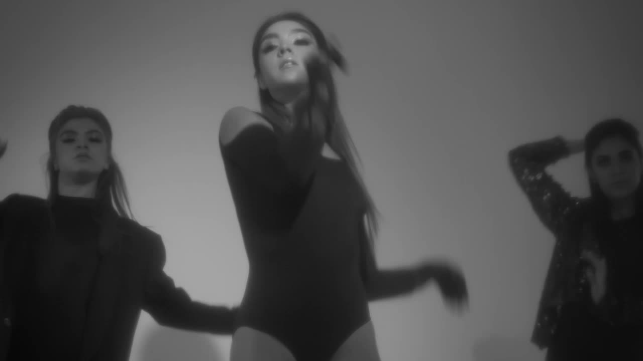 Free Video Stock three girls dancing a contemporary choreography Live Wallpaper