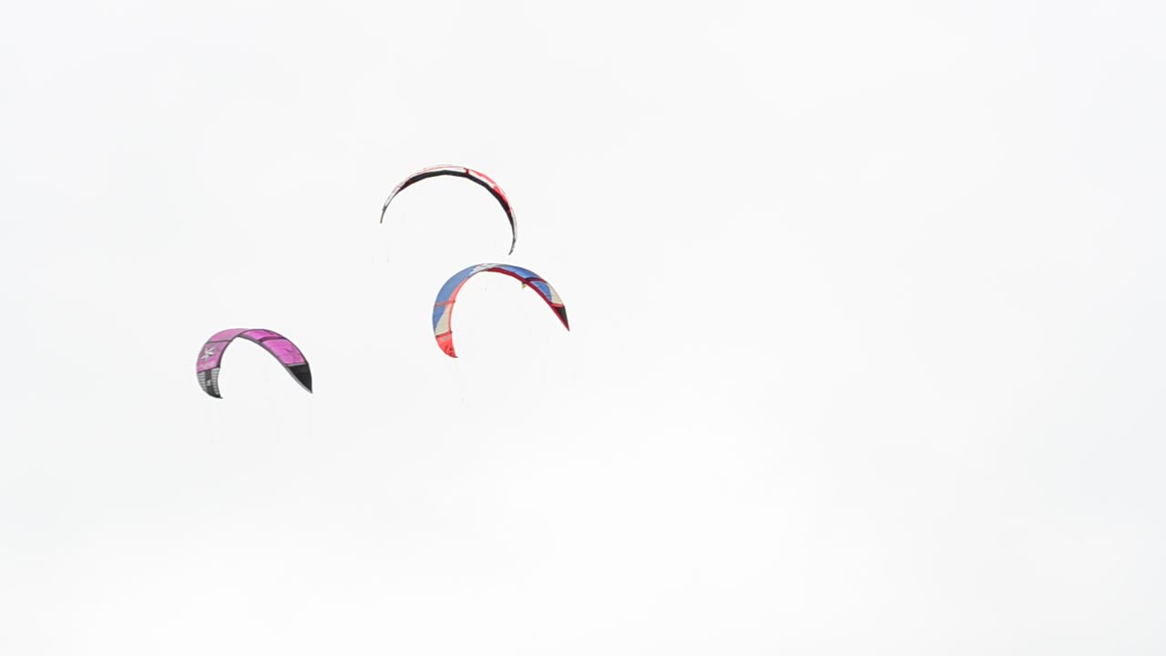 Free Video Stock three parachutes coming down through the sky Live Wallpaper