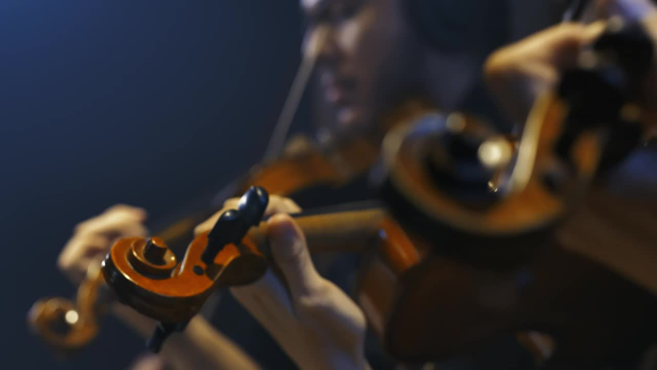 Free Video Stock three talented violinists playing together Live Wallpaper