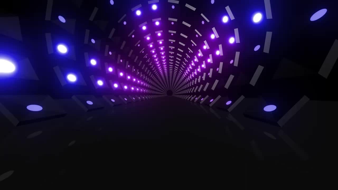 Free Video Stock through a d tunnel with many points of light Live Wallpaper