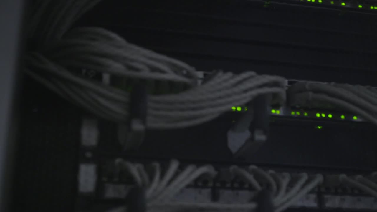 Free Video Stock tidy cables in a server rack Live Wallpaper