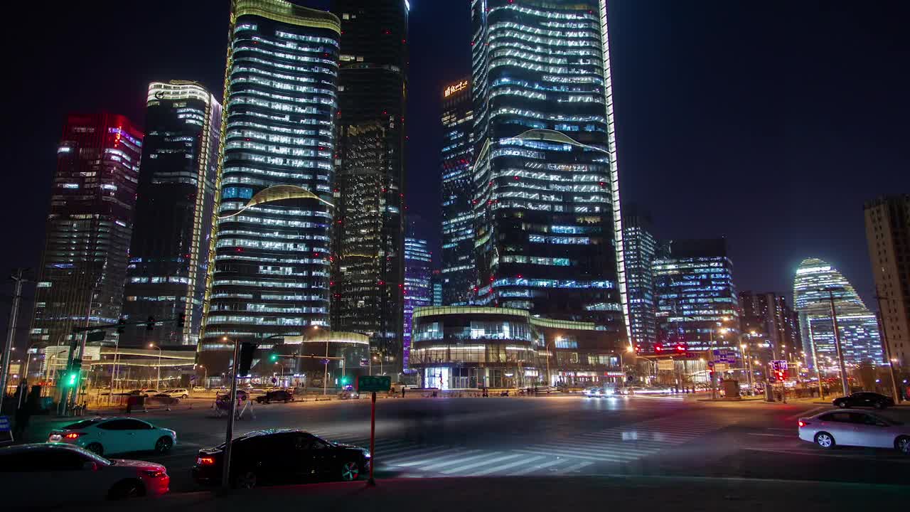 Free Video Stock time lapse of a bejing street with traffic Live Wallpaper