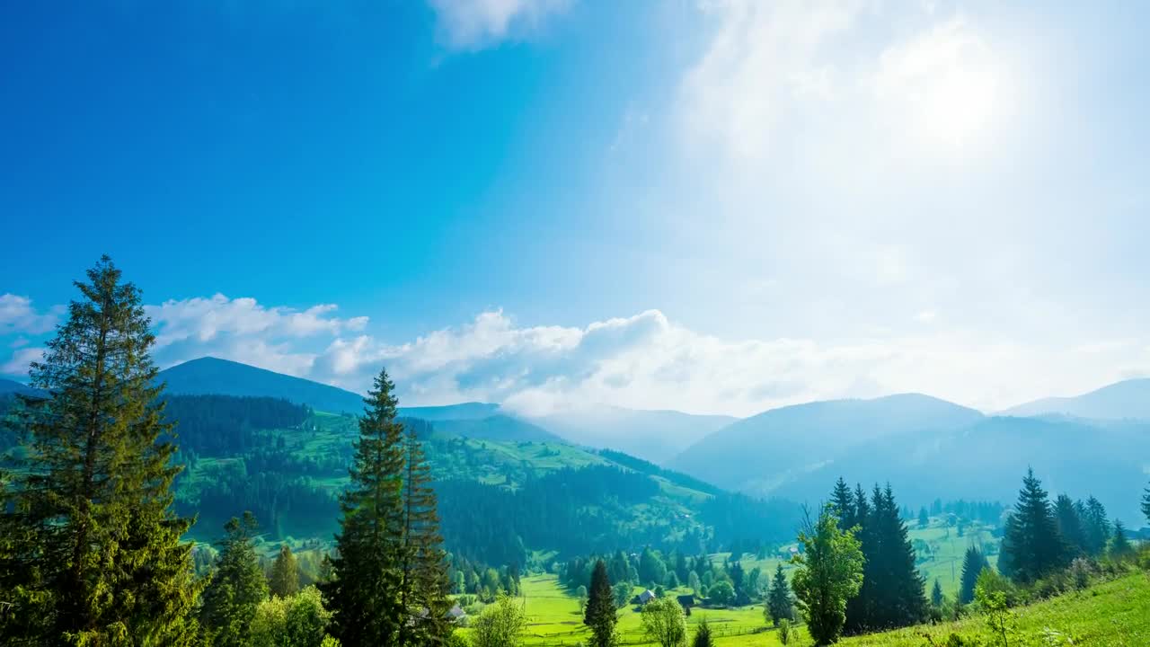 Free Video Stock time lapse of a meadow with mountains Live Wallpaper