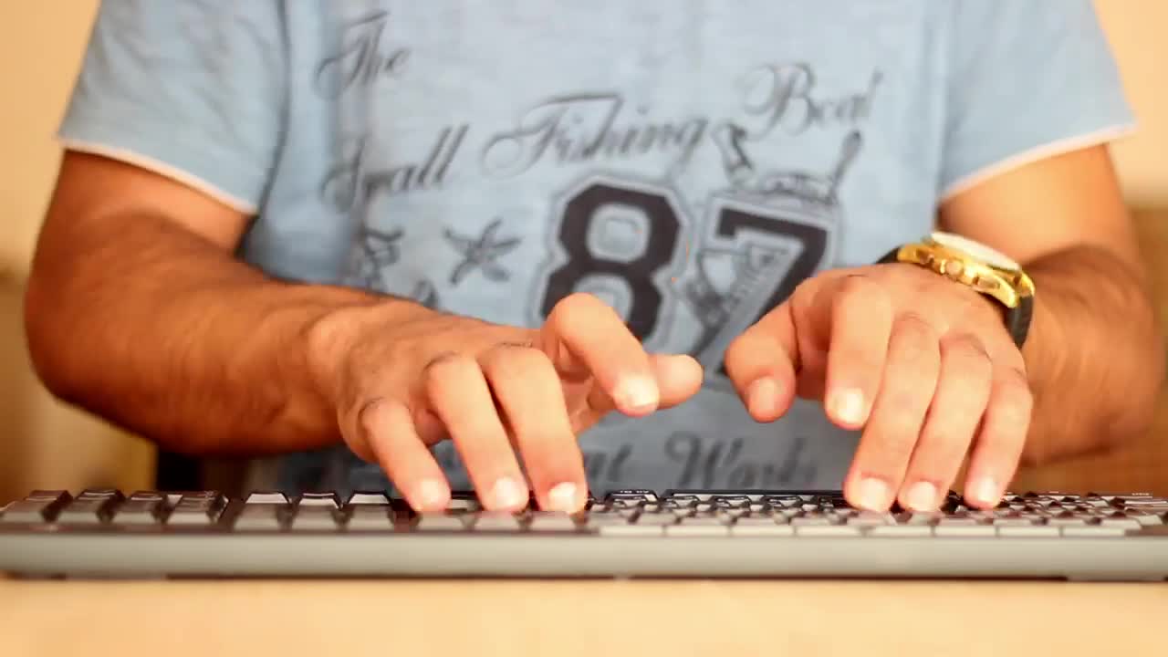Free Video Stock time lapse of a person typing on a keyboard Live Wallpaper