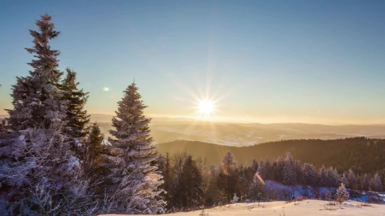 Free Video Stock time lapse of a sunset and dusk seen from the mountains Live Wallpaper